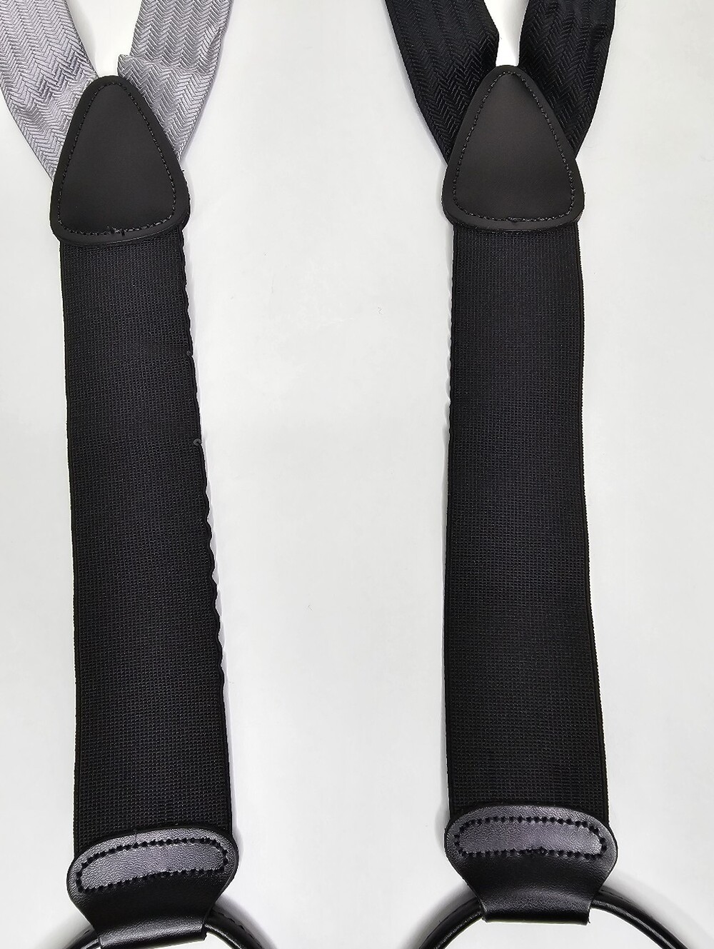 Trafalgar Suspender Bundle Set Of 2 Black & Gray Herringbone - Picture 4 of 9